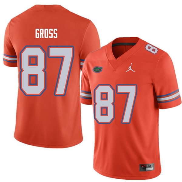 NCAA Florida Gators Dennis Gross Men's #87 Jordan Brand Orange Stitched Authentic College Football Jersey LNQ7264RA
